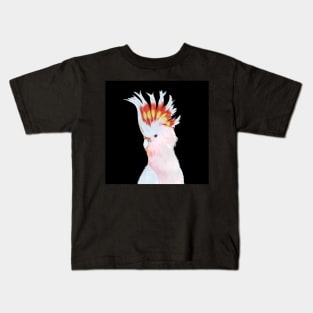 Major Mitchell Australian Cockatoo Watercolour & Gouache Painting Kids T-Shirt